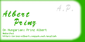 albert prinz business card